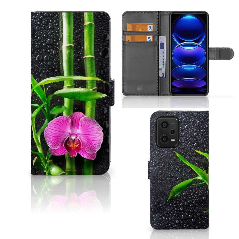 Xiaomi Redmi Note 12 5G Poco X5 Hoesje Orchidee design orchidee aanzicht