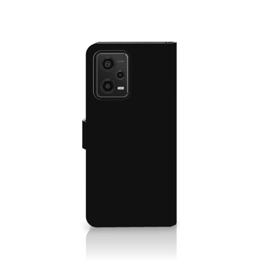 Xiaomi Redmi Note 12 5G Poco X5 Leuk Hoesje Boho Text zwart aanzicht
