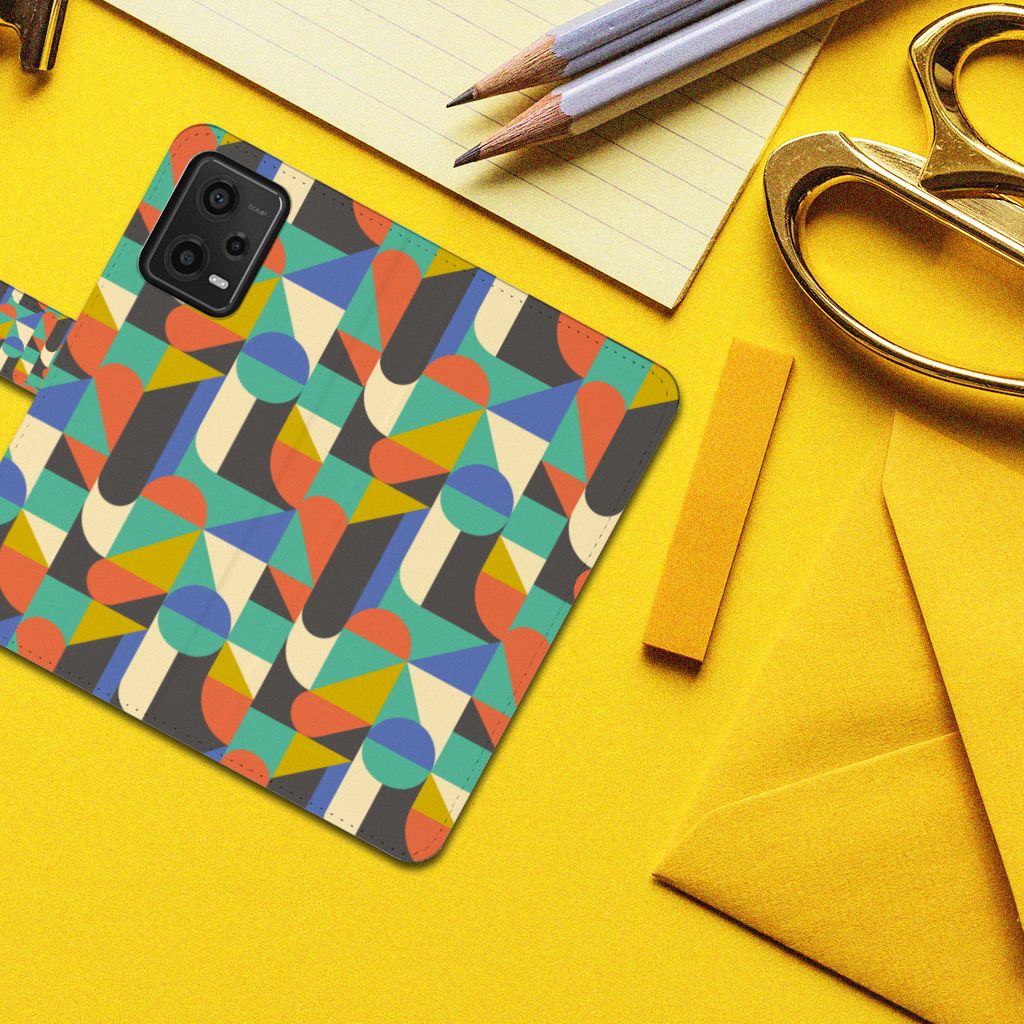 Xiaomi Redmi Note 12 5G Poco X5 Telefoon Hoesje Funky Retro kleurrijk design bovenaanzicht