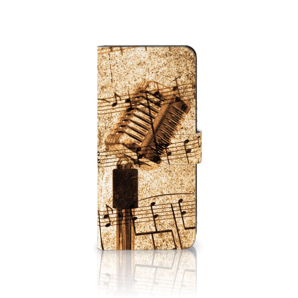 Xiaomi Redmi Note 12 5G Poco X5 Telefoonhoesje met foto Bladmuziek microfoon noten design voorkant