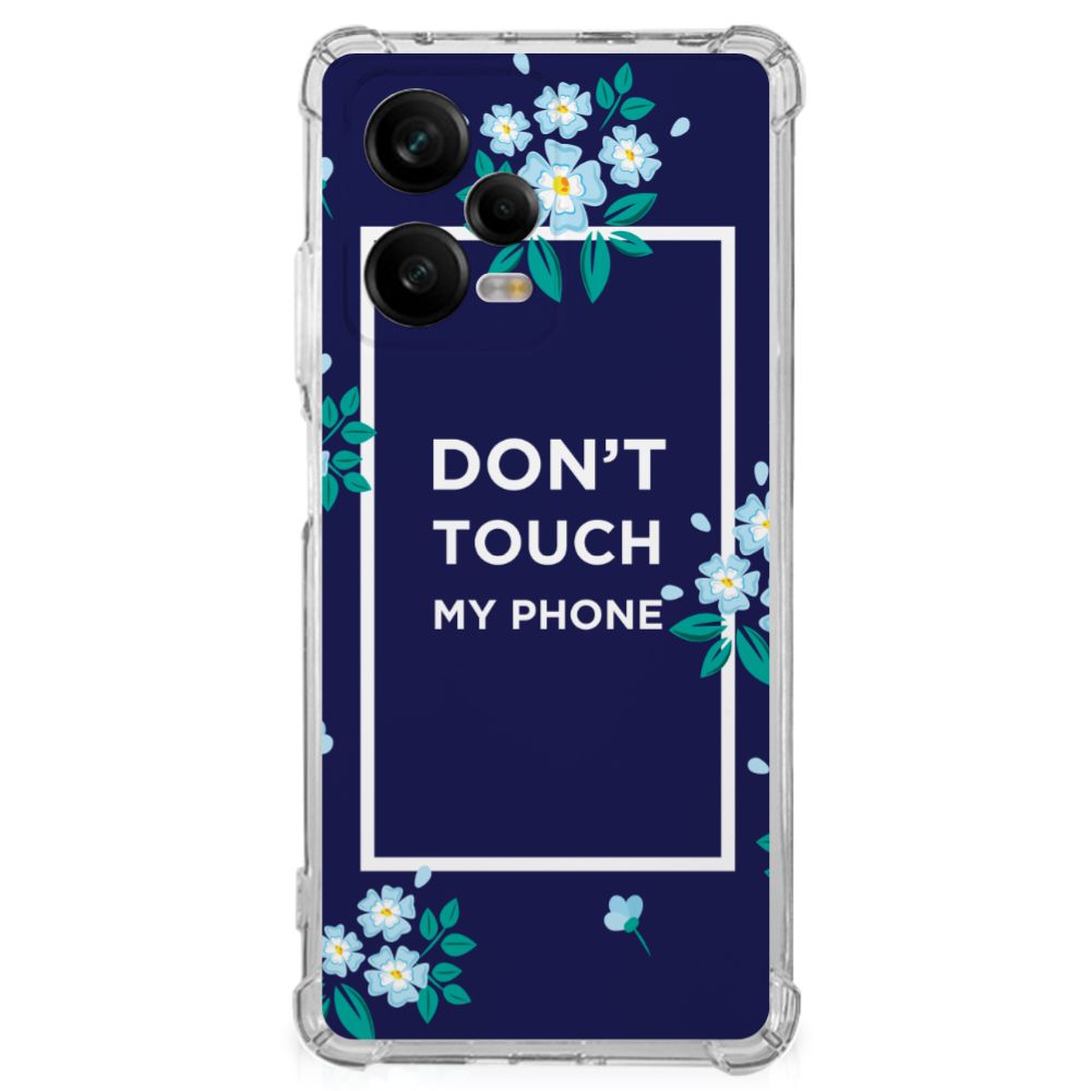 Xiaomi Redmi Note 12 Pro Anti Shock Case Flowers Blue DTMP B2C Telecom