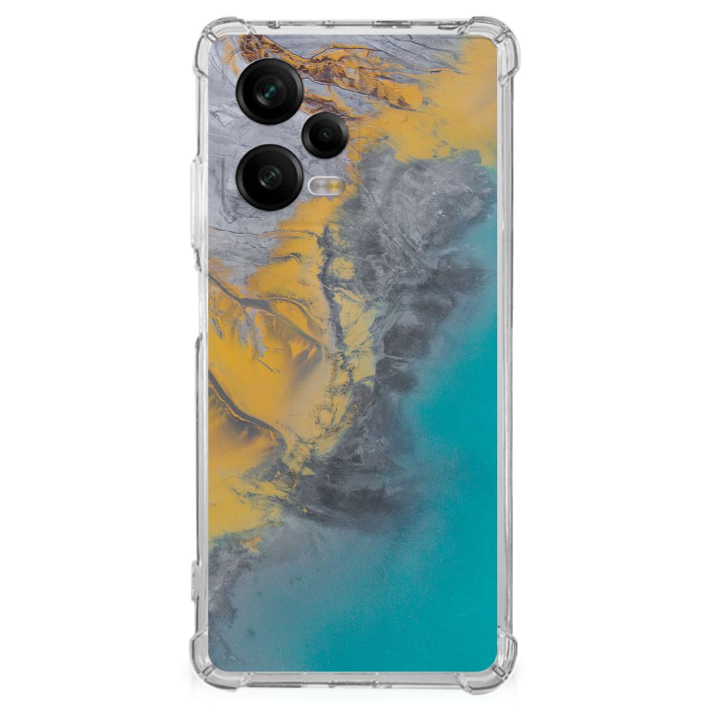 Xiaomi Redmi Note 12 Pro Anti-Shock Hoesje Marble Blue Gold B2C Telecom