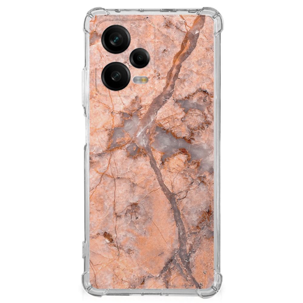 Xiaomi Redmi Note 12 Pro Anti-Shock Hoesje Marmer Oranje B2C Telecom