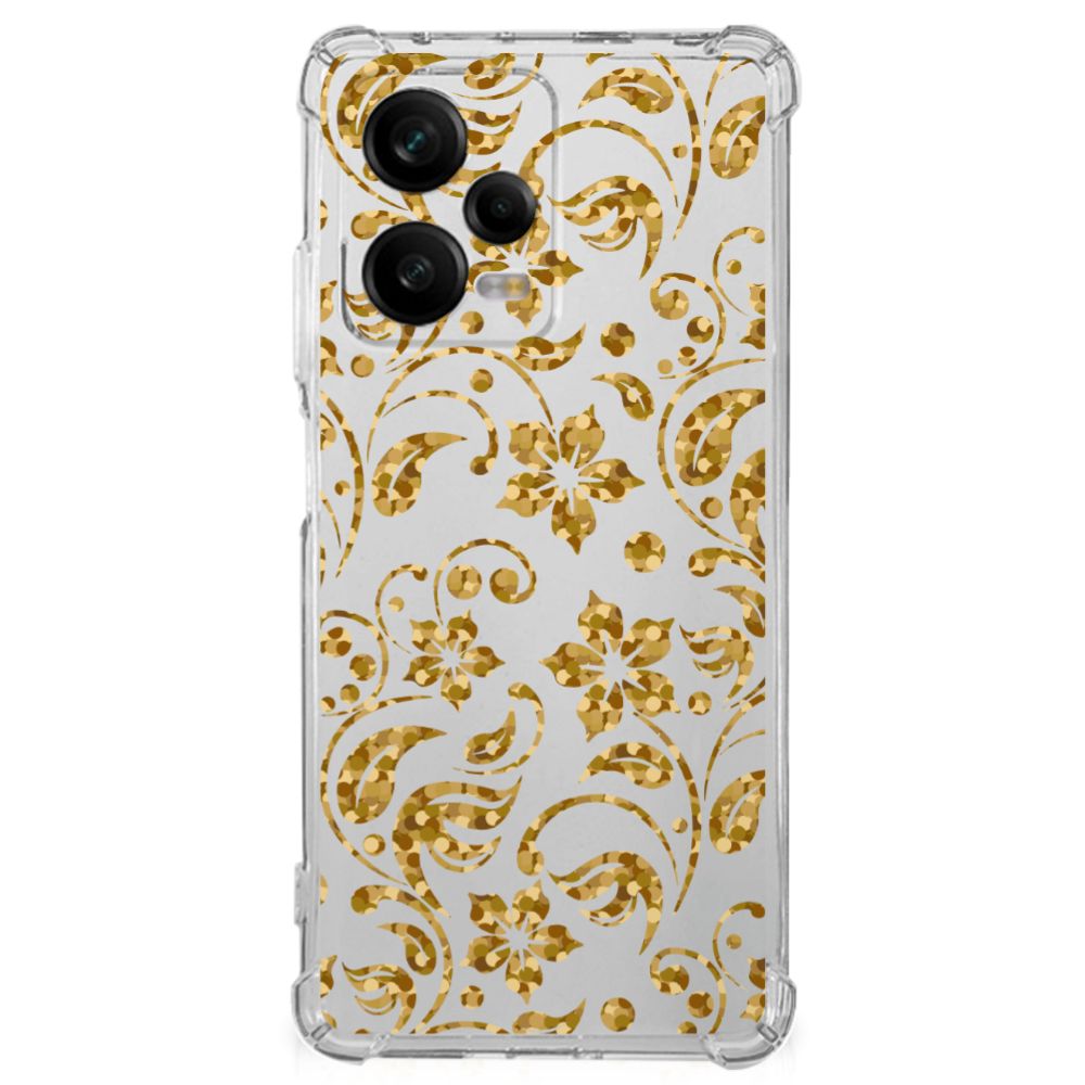 Xiaomi Redmi Note 12 Pro Case Gouden Bloemen B2C Telecom
