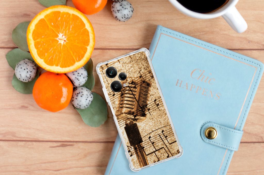 Xiaomi Redmi Note 12 Pro Plus Anti-shock Hoesje met foto Bladmuziek voorkant