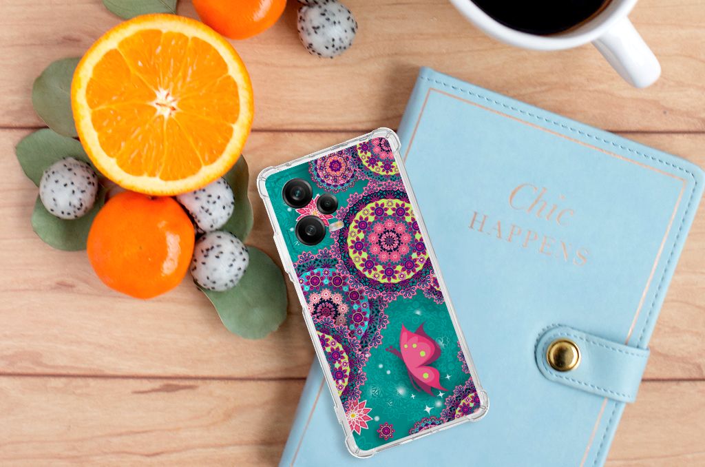 Xiaomi Redmi Note 12 Pro Plus Back Cover Cirkels en Vlinders B2C Telecom