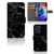 Xiaomi Redmi Note 12 Pro Plus Bookcase Marmer Zwart bookcase zwart marmer voorzijde