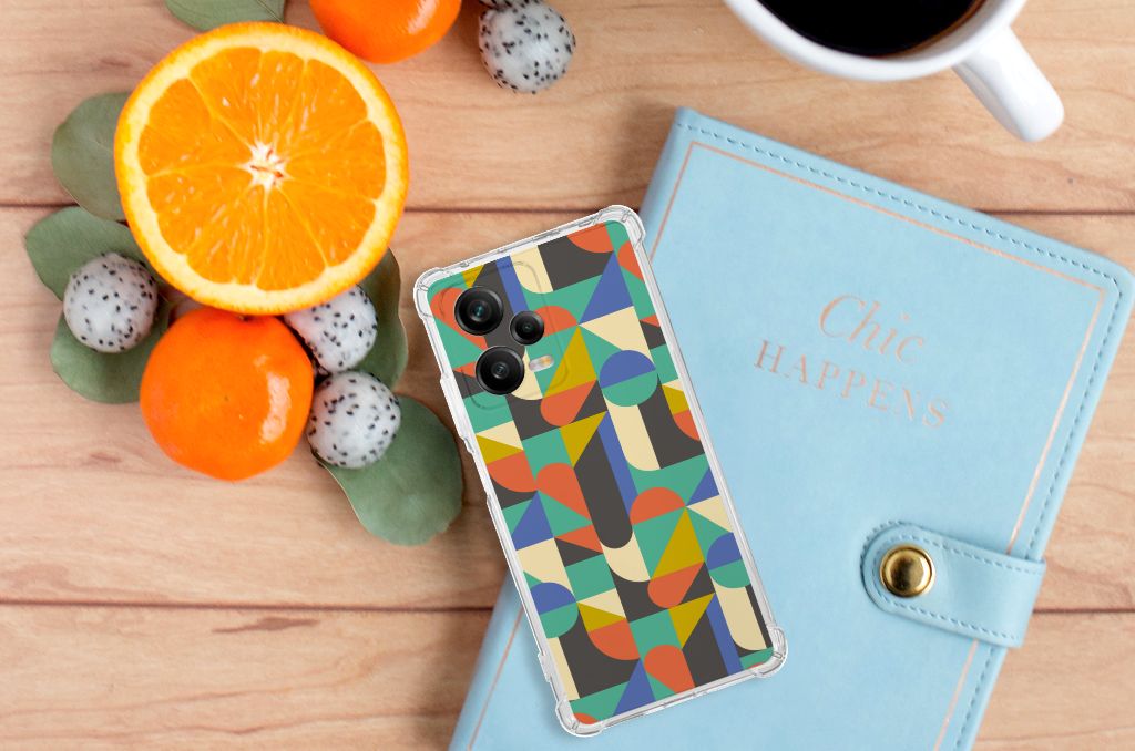 Xiaomi Redmi Note 12 Pro Plus Doorzichtige Silicone Hoesje Funky Retro B2C Telecom
