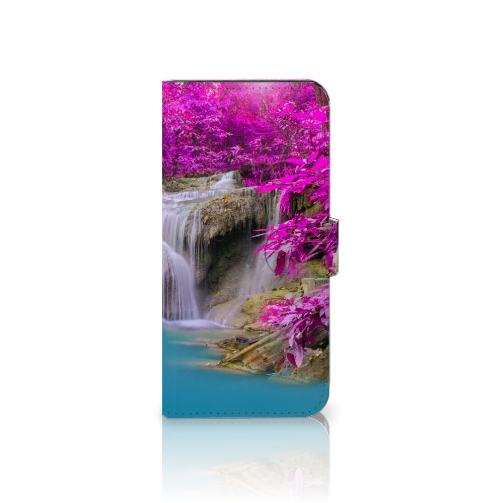 Xiaomi Redmi Note 12 Pro Plus Flip Cover Waterval design waterval paarse bomen aanzicht