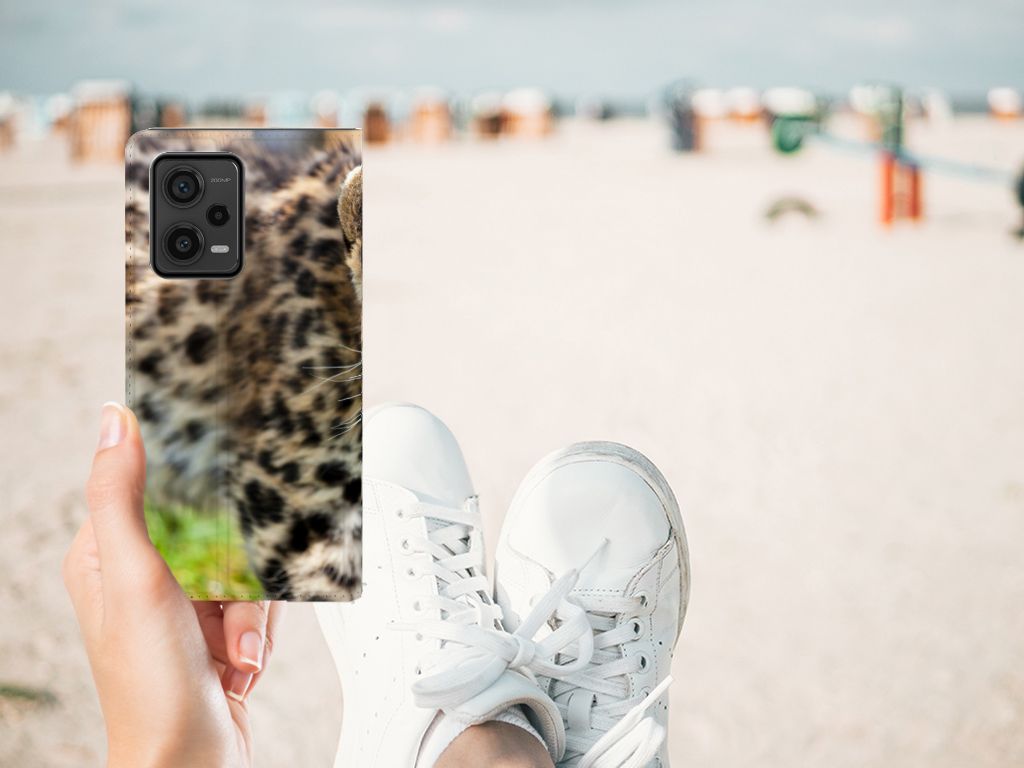 Xiaomi Redmi Note 12 Pro Plus Hoesje maken Baby Luipaard design baby luipaard aanzicht
