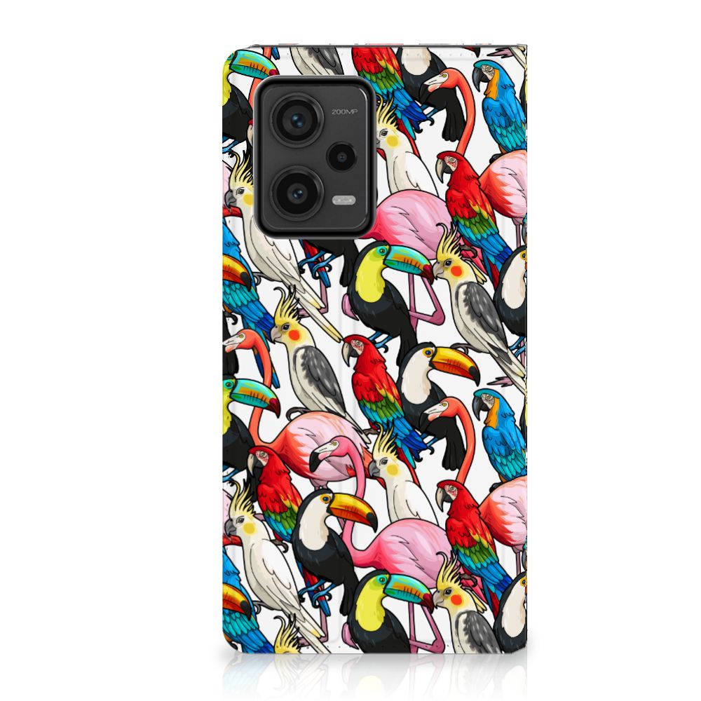 Xiaomi Redmi Note 12 Pro Plus Hoesje maken Birds vogels tropisch design voorkant