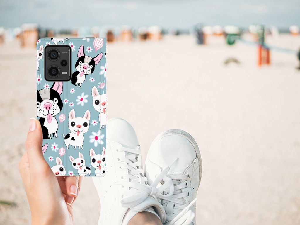 Xiaomi Redmi Note 12 Pro Plus Hoesje maken Hondjes hondjes strand hand smartphone case