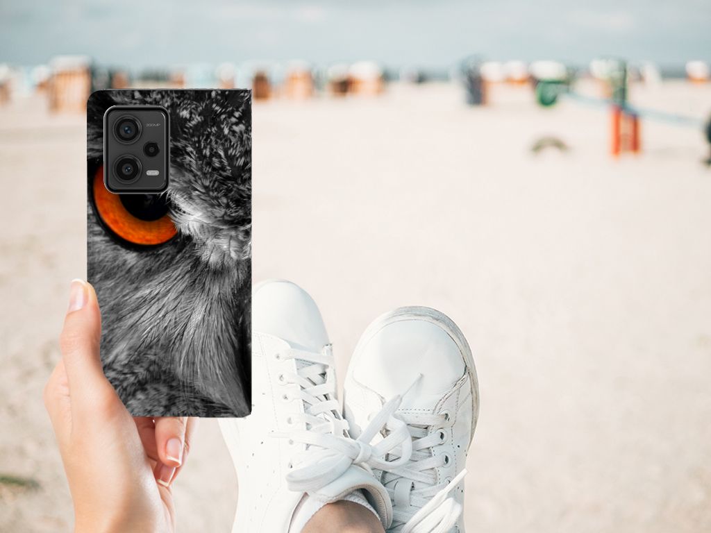 Xiaomi Redmi Note 12 Pro Plus Hoesje maken Uil uil design hand strand