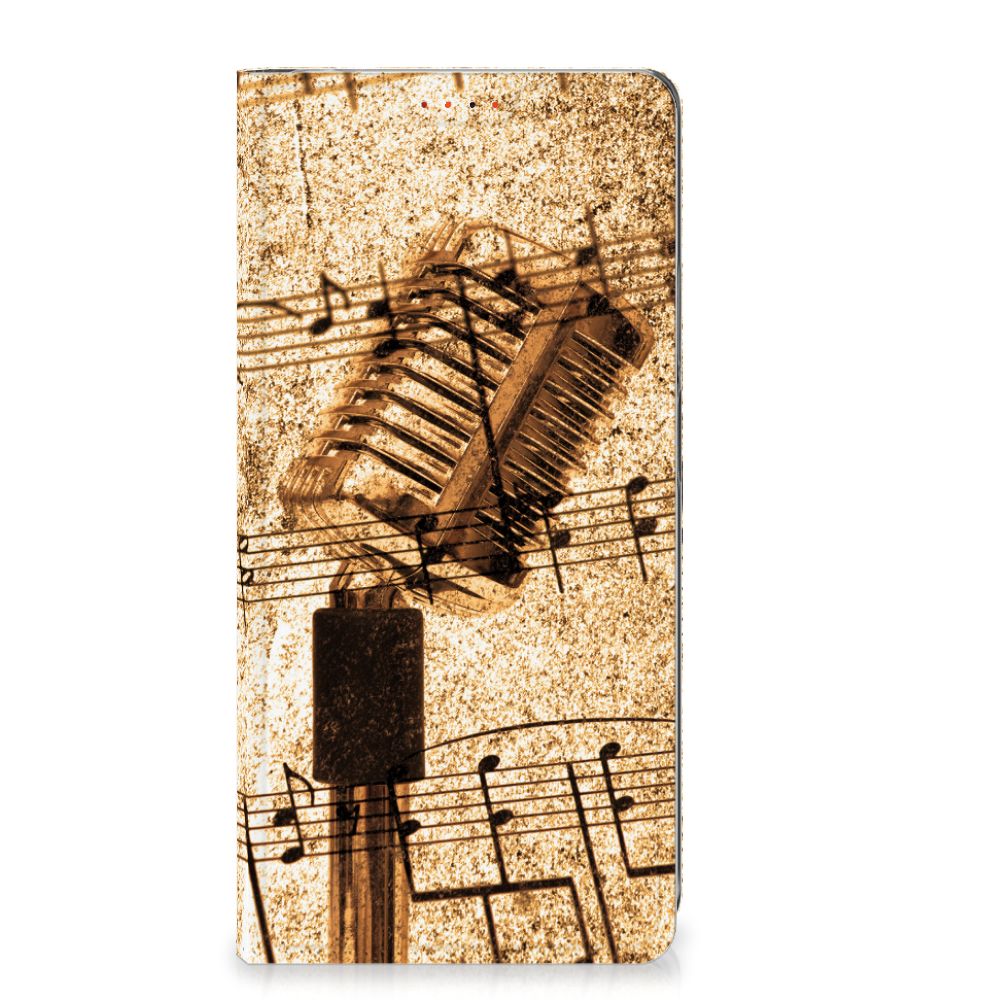 Xiaomi Redmi Note 12 Pro Plus Stand Case Bladmuziek design bladmuziek aanzicht