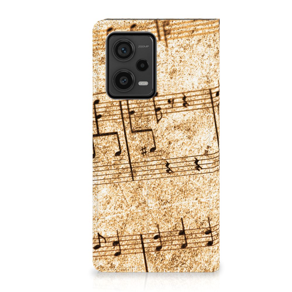 Xiaomi Redmi Note 12 Pro Plus Stand Case Bladmuziek bladmuziek design voorkant