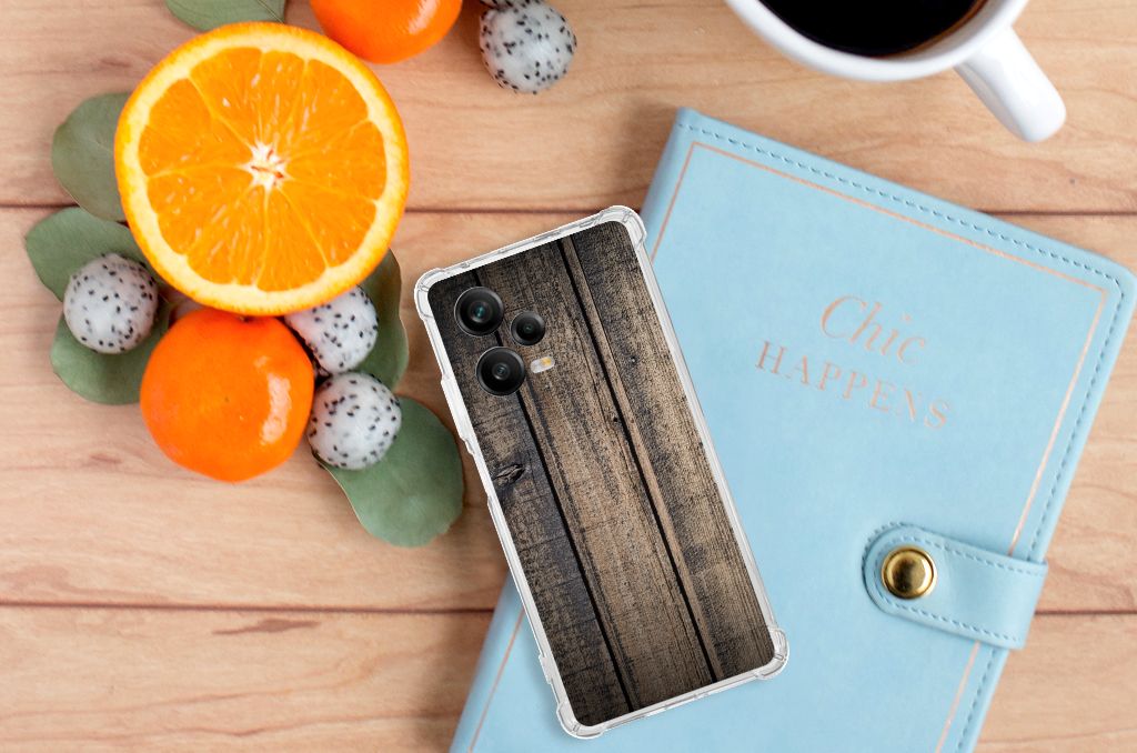 Xiaomi Redmi Note 12 Pro Plus Stevig Telefoonhoesje Steigerhout B2C Telecom