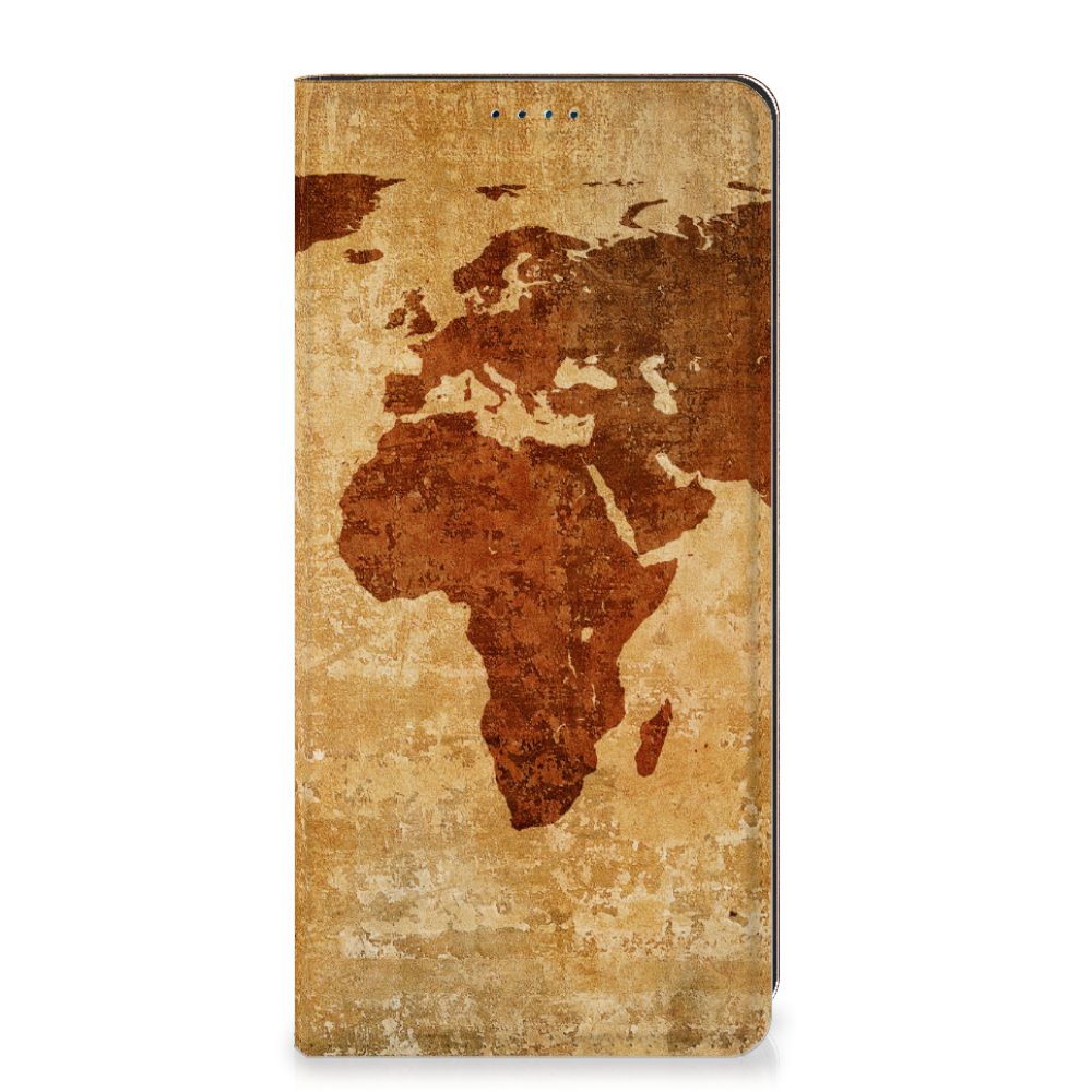 Xiaomi Redmi Note 12 Pro | Poco X5 Pro Book Cover Wereldkaart met vintage wereldkaartdesign 🌍 voor bescherming en stijl.