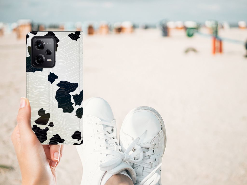Xiaomi Redmi Note 12 Pro Poco X5 Pro Hoesje maken Koeienvlekken design koeienvlekken aanzicht