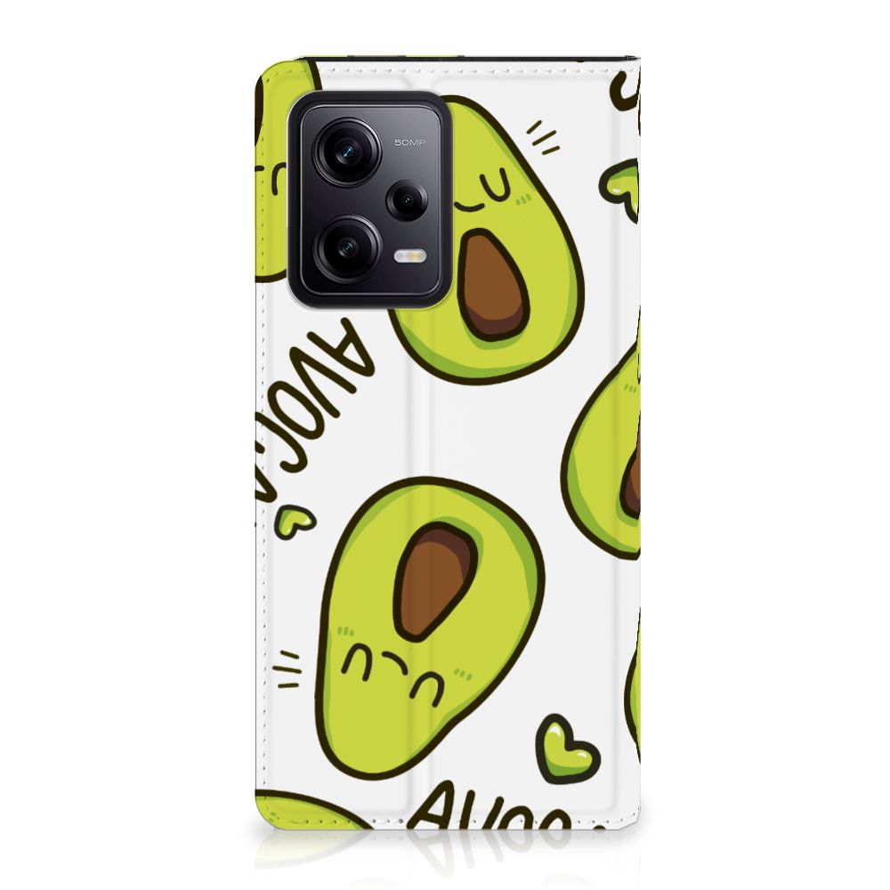 Xiaomi Redmi Note 12 Pro Poco X5 Pro Magnet Case Avocado Singing telefoonhoesje avocado ontwerp