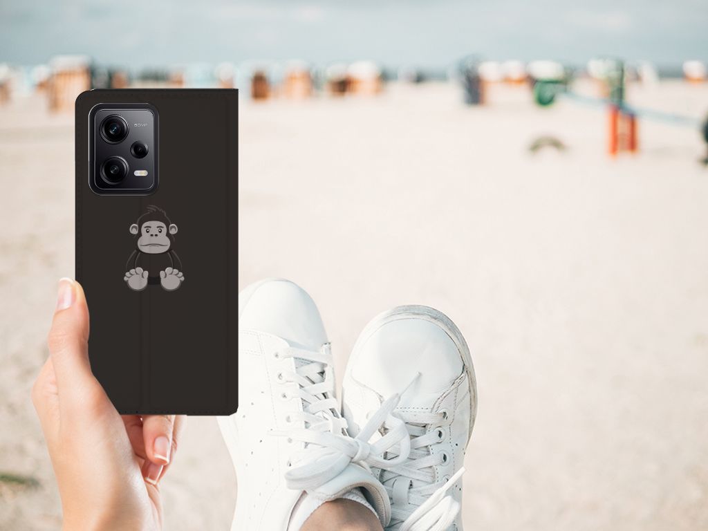 Xiaomi Redmi Note 12 Pro | Poco X5 Pro Magnet Case Gorilla telefoonhoesje Gorilla design aanzicht