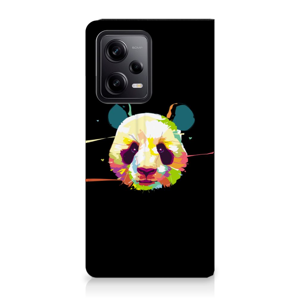 Xiaomi Redmi Note 12 Pro | Poco X5 Pro Magnet Case Panda Color met een kleurrijke panda ontwerpen 🐼 voor bescherming en stijl.
