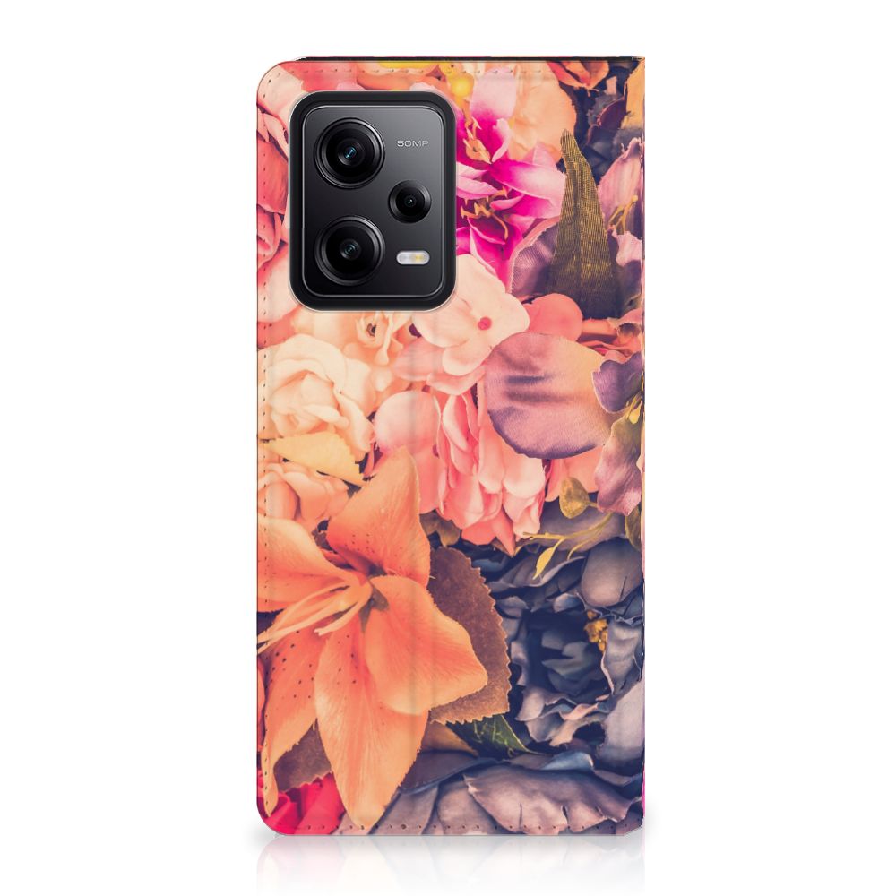 Xiaomi Redmi Note 12 Pro Poco X5 Pro Smart Cover Bosje Bloemen bloemen design aanzicht