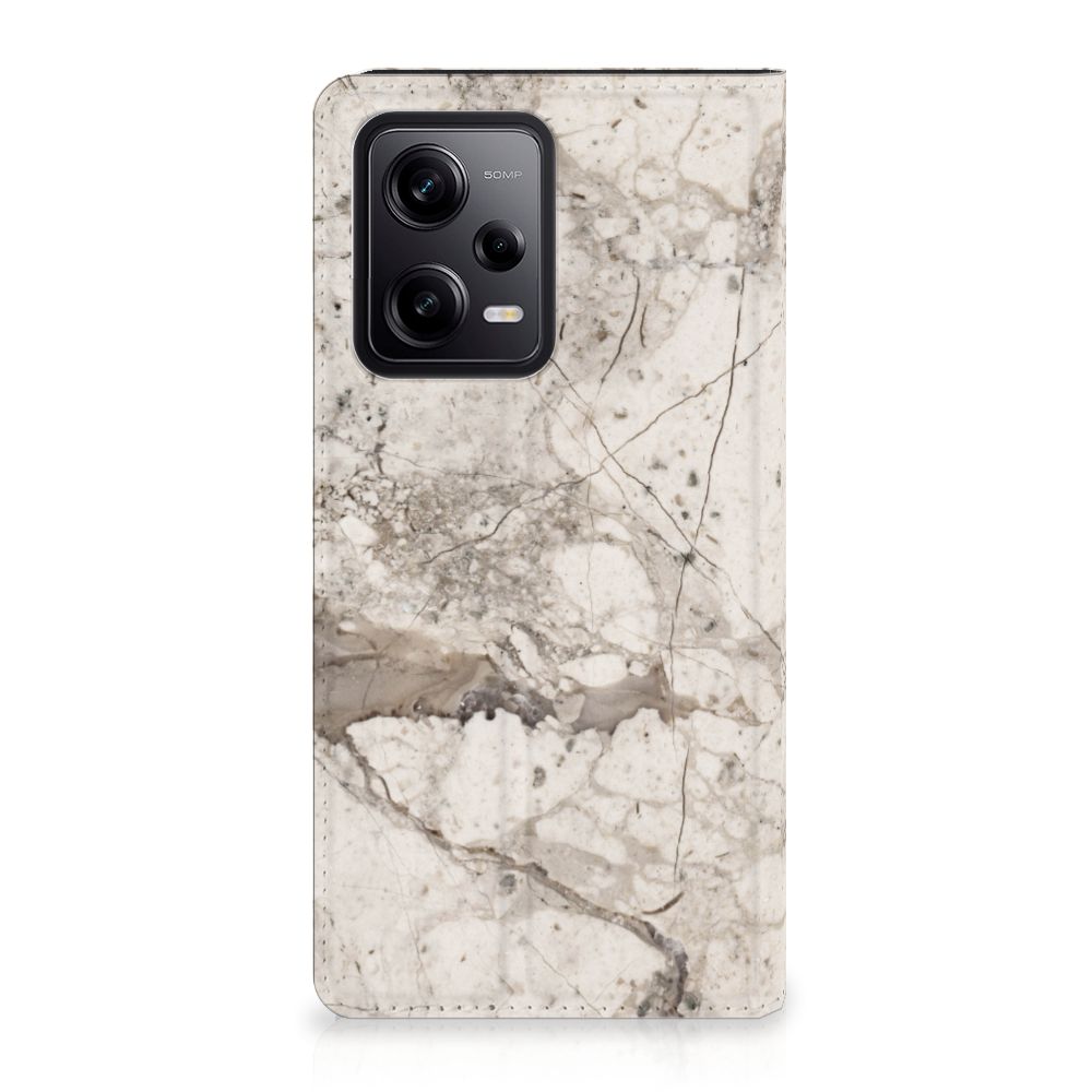 Xiaomi Redmi Note 12 Pro | Poco X5 Pro Standcase Marmer Beige - stijlvolle bescherming met een artistieke uitstraling 🎨