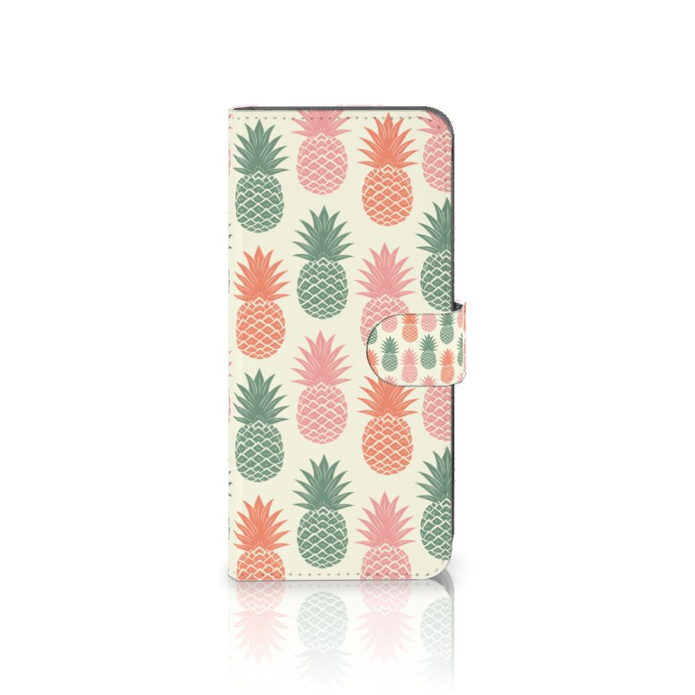 Xiaomi Redmi Note 12S Book Cover Ananas telefoonhoesje ananas design vooraanzicht