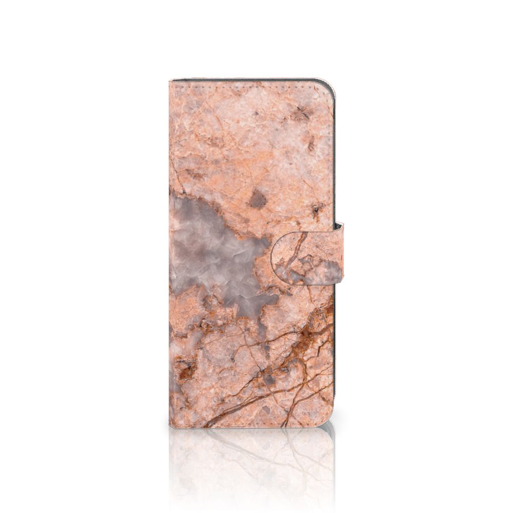 Xiaomi Redmi Note 12S Bookcase Marmer Oranje bookcase design marmer aanzicht