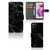Xiaomi Redmi Note 12S Bookcase Marmer Zwart bookcase zwart marmer aanzicht opengeslagen