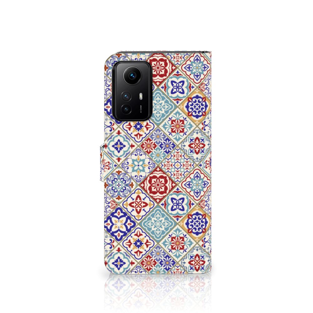 Xiaomi Redmi Note 12S Bookcase Tiles Color boekhoes design tiles aanzicht