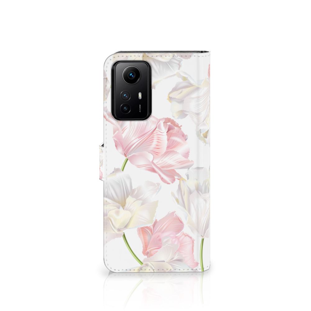 Xiaomi Redmi Note 12S Hoesje Lovely Flowers hoesje bloemen design zijaanzicht
