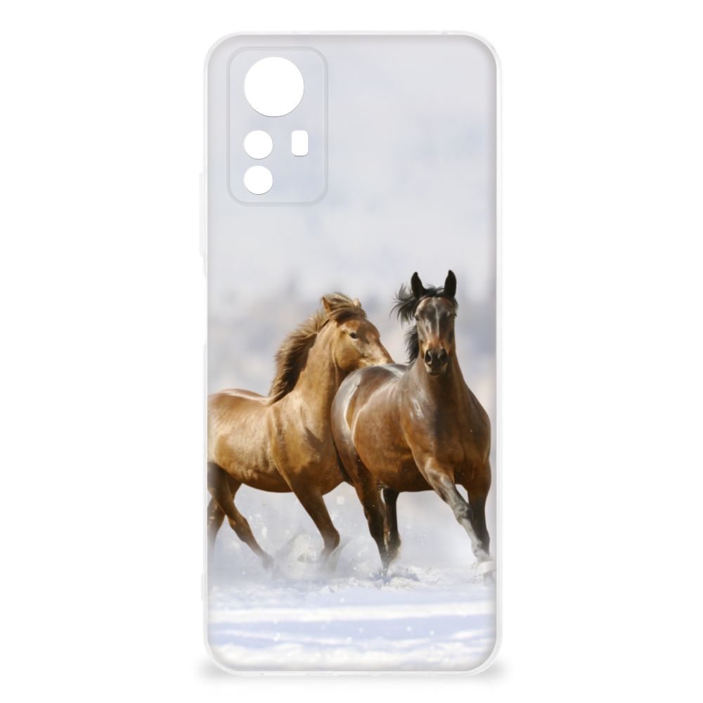 Xiaomi Redmi Note 12S TPU Hoesje Paarden met mooie paardenprints voor gebruiksgemak en bescherming 🐴