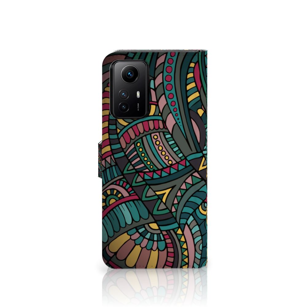 Xiaomi Redmi Note 12S Telefoon Hoesje Aztec hoesje Aztec zijaanzicht