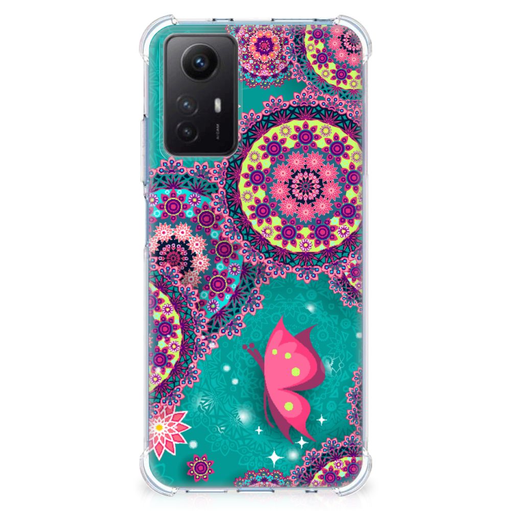 Xiaomi Redmi Note 12s Back Cover Cirkels en Vlinders design voorkant