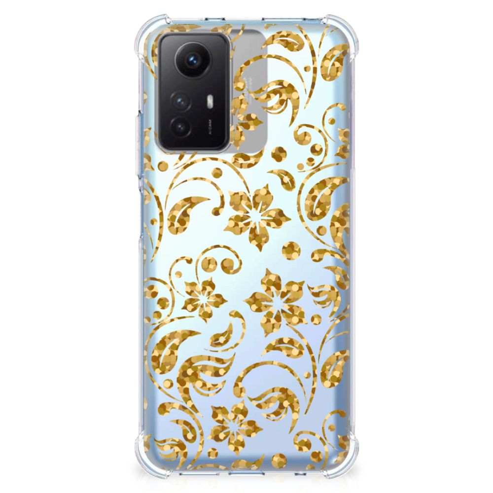 Xiaomi Redmi Note 12s Case Gouden Bloemen B2C Telecom