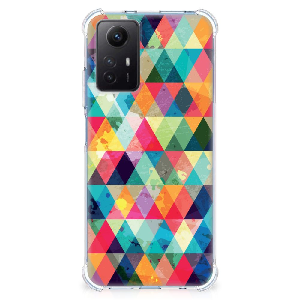 Xiaomi Redmi Note 12s Doorzichtige Silicone Hoesje Geruit B2C Telecom