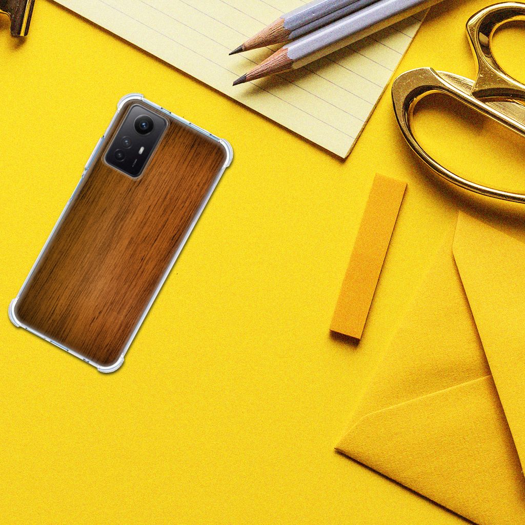 Xiaomi Redmi Note 12s Stevig Telefoonhoesje Donker Hout B2C Telecom