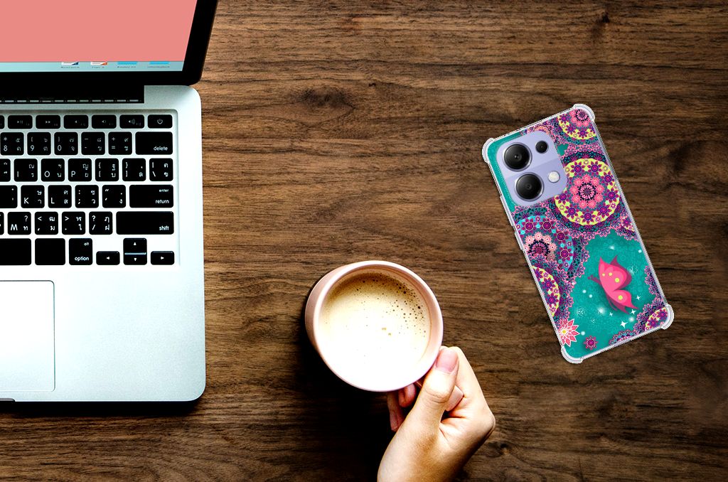 Xiaomi Redmi Note 13 4G Back Cover Cirkels en Vlinders B2C Telecom