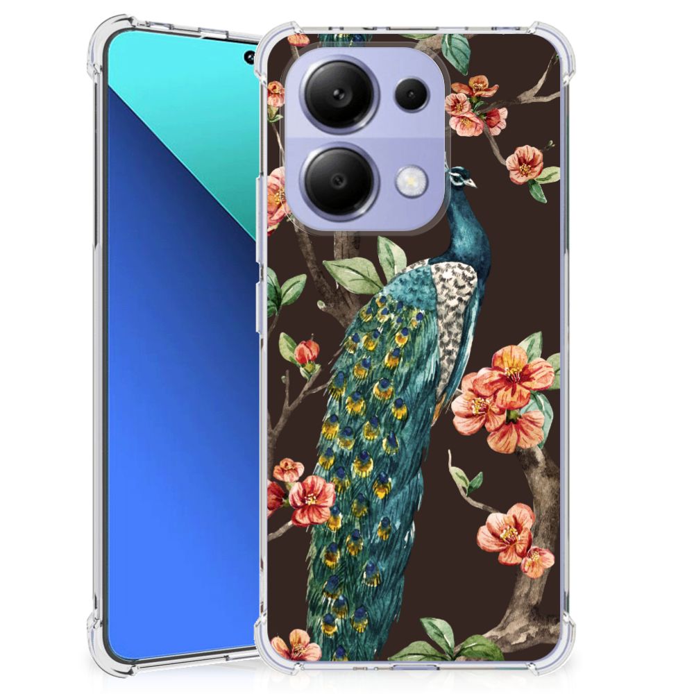 Xiaomi Redmi Note 13 4G Case Anti-shock Pauw met Bloemen B2C Telecom