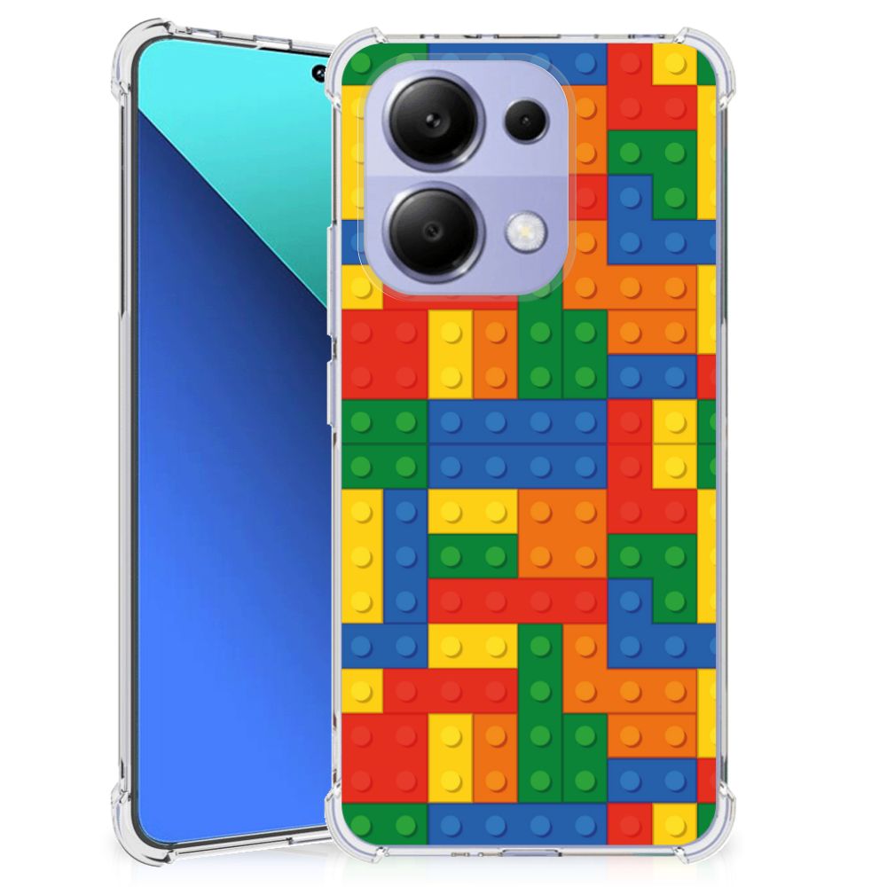 Xiaomi Redmi Note 13 4G Doorzichtige Silicone Hoesje Blokken B2C Telecom