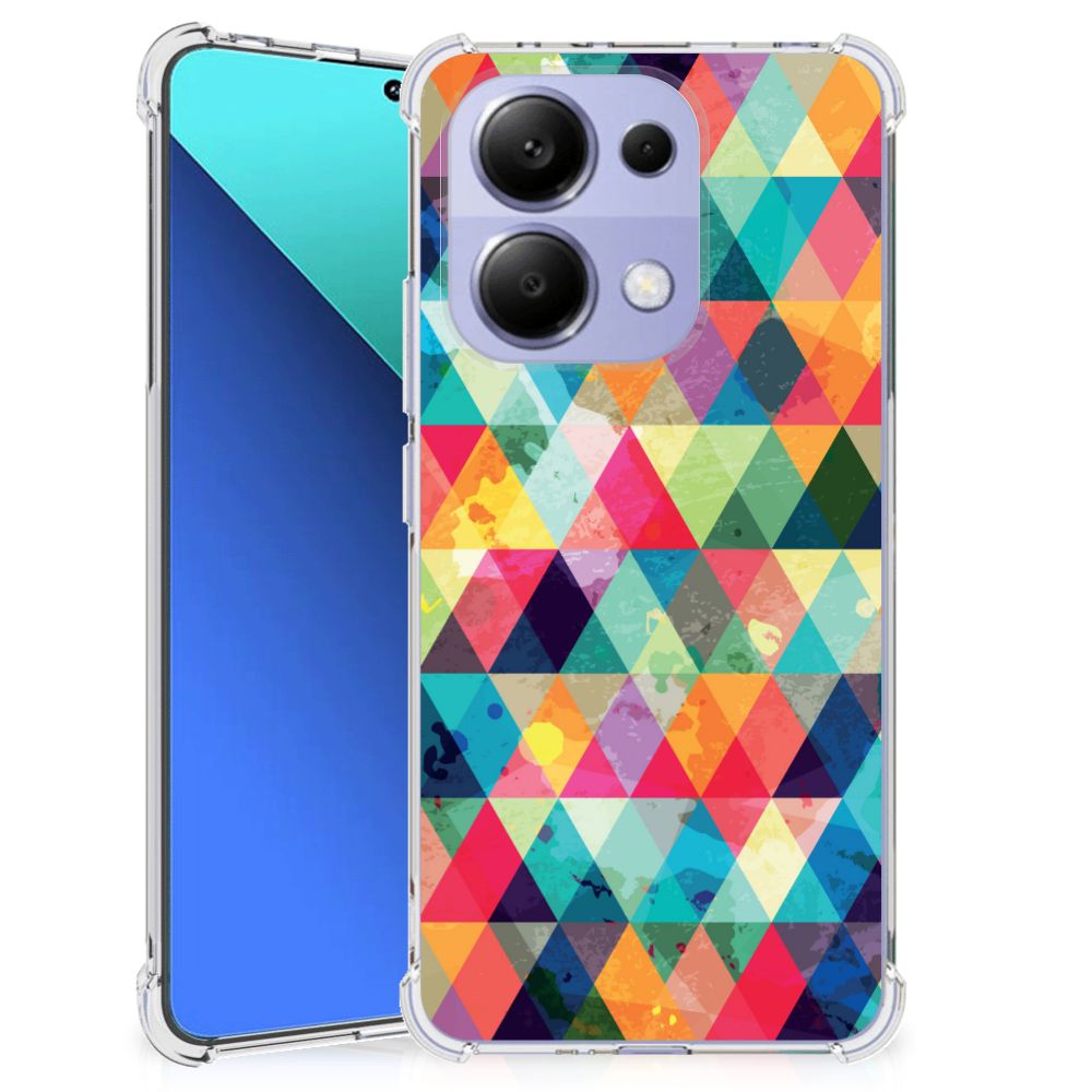 Xiaomi Redmi Note 13 4G Doorzichtige Silicone Hoesje Geruit B2C Telecom