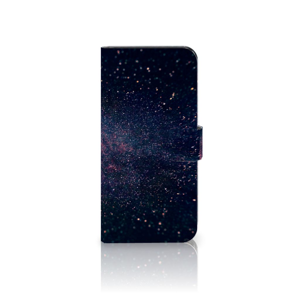 Xiaomi Redmi Note 13 5G Book Case Stars design hoesje paars blauw zwart