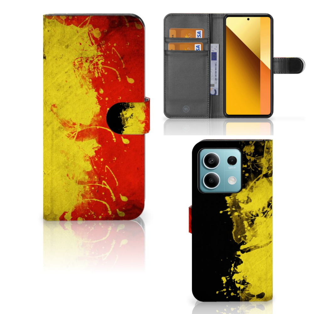 Xiaomi Redmi Note 13 5G Bookstyle Case België design hoesje aanzicht