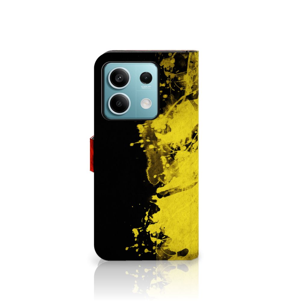 Xiaomi Redmi Note 13 5G Bookstyle Case België design Belgian vlag aanzicht