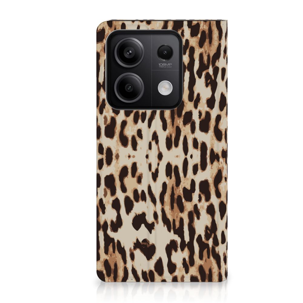 Xiaomi Redmi Note 13 5G Hoesje maken Leopard hoesje luipaardprint achteraanzicht