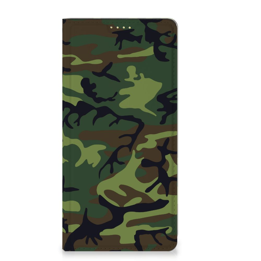 Xiaomi Redmi Note 13 5G Hoesje met Magneet Army Dark hoesje camouflage design front