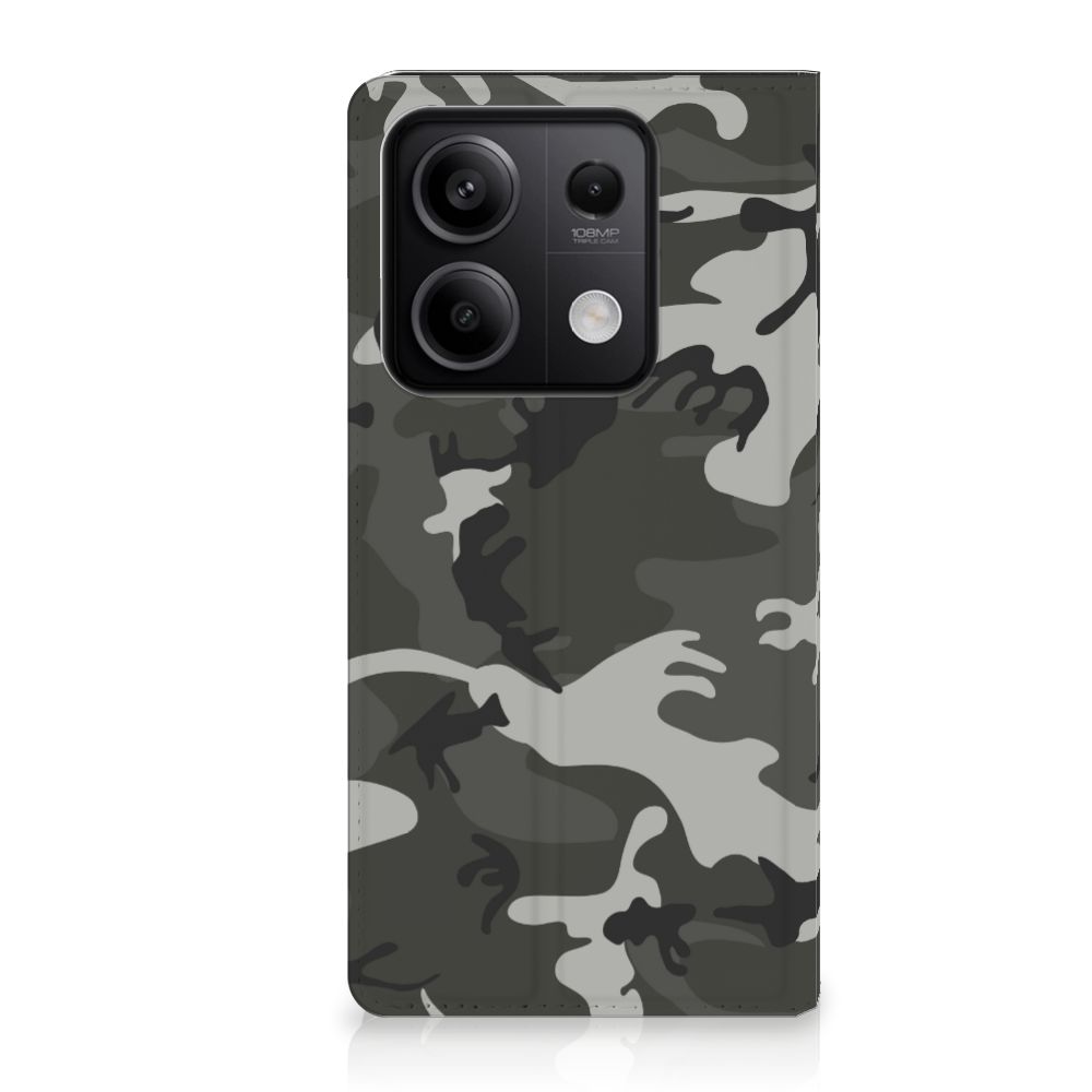 Xiaomi Redmi Note 13 5G Hoesje met Magneet Army Light camouflage backview