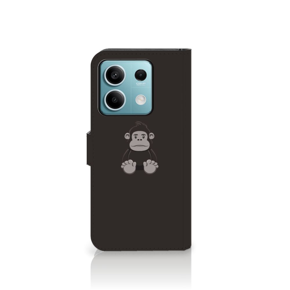 Xiaomi Redmi Note 13 5G Leuk Hoesje Gorilla flip case gorilla design zwart aanzicht
