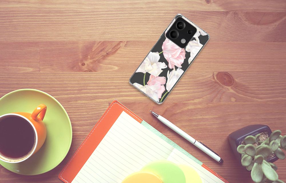 Xiaomi Redmi Note 13 5G TPU Case Lovely Flowers bovenaanzicht